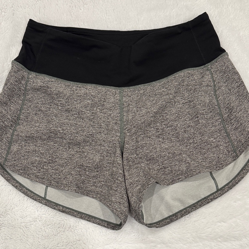 lululemon athletica Black and Gray Athletic Shorts